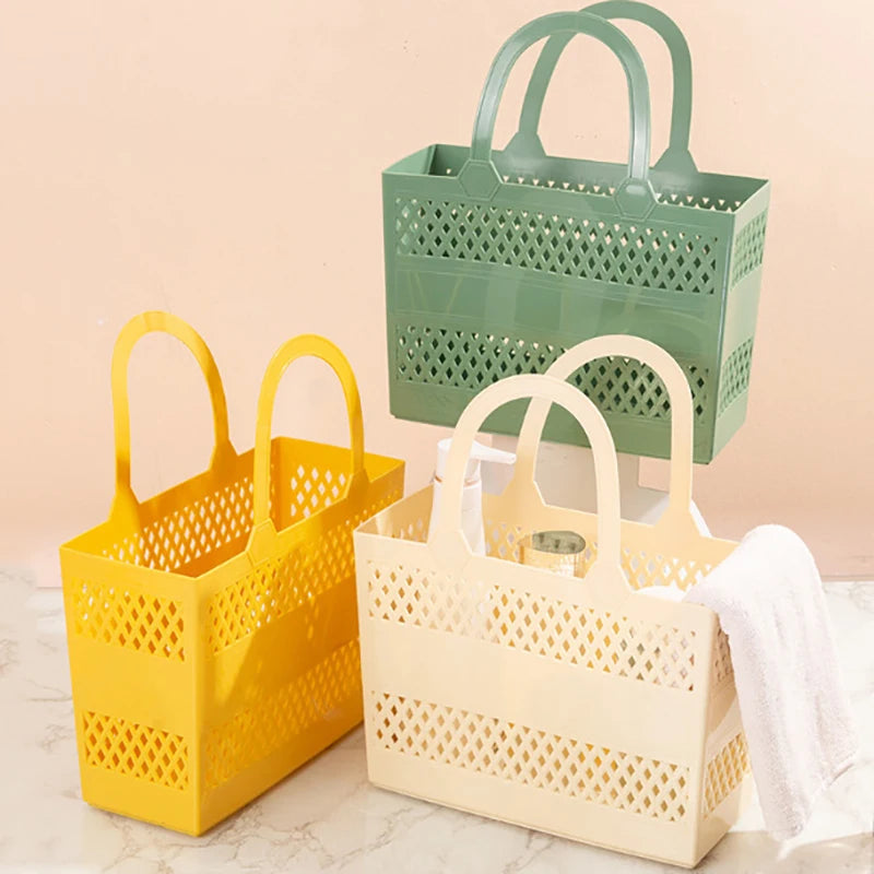 panier rangement vert jaune beige mailles losanges moderne utilitaire serviettes tulipes diffuseur arômes flacons