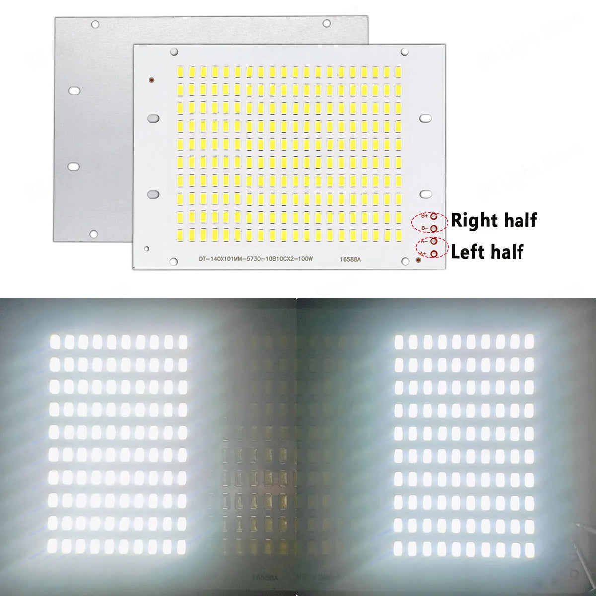 Panneau LED 32 36V blanc moderne 10W 20W 30W 50W matrice diodes aluminium pcb