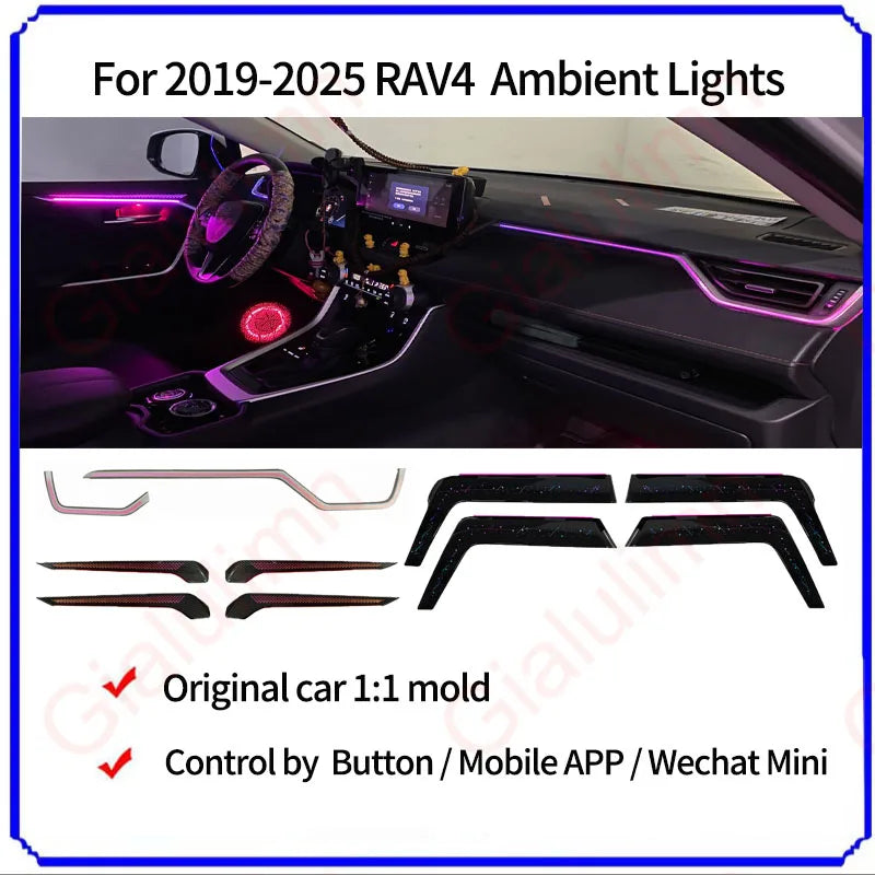 ampoule ambiance voiture led 256 couleurs controle application six modes moderne