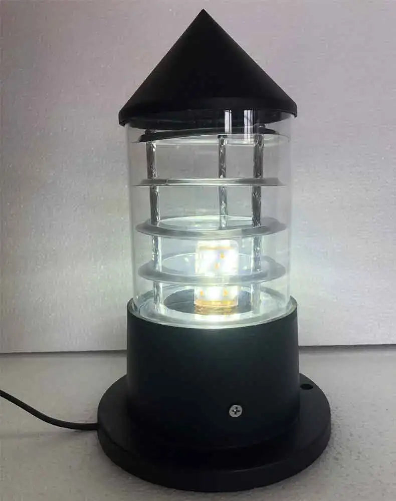 lampe table moderne transparente noir sans ampoule câble électrique ip65 aluminium