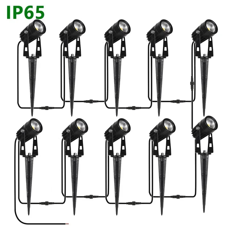 projecteur led jardin 50w étanche ip65 moderne noir 2m cable