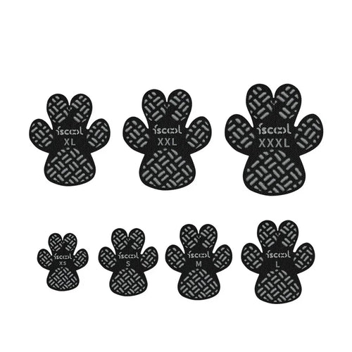 lot quatre protège pattes chien autocollants noirs adhésif sols durs