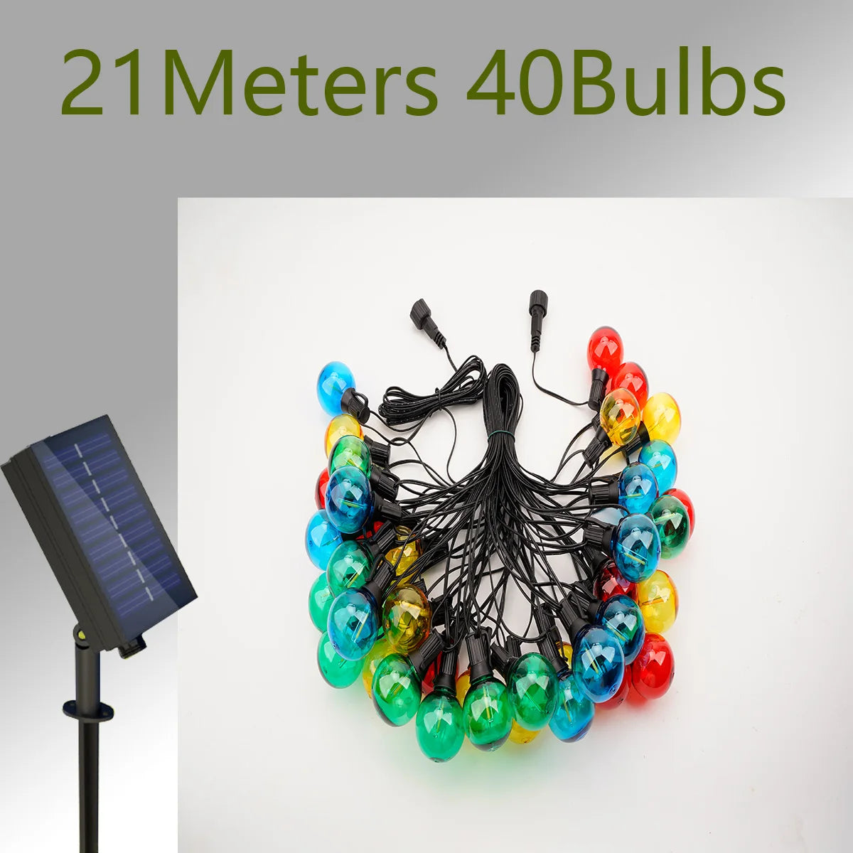 guirlande lumineuse solaire globes RGB décoration extérieure panneau solaire multiples environnements festive