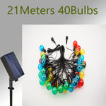 guirlande lumineuse solaire globes RGB décoration extérieure panneau solaire multiples environnements festive