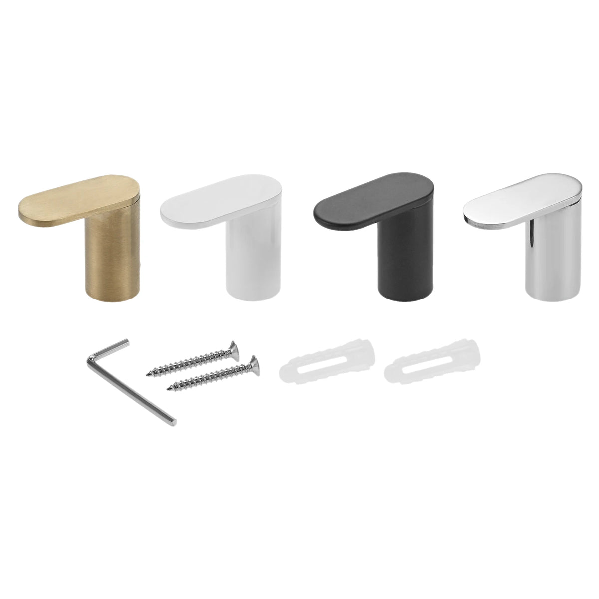 boutons meubles or argent blanc noir vis moderne murale