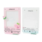 cadre decoratif imitation smartphone rose blanc moderne ludique relief transparent deco