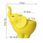 pots fleurs succulentes céramique forme éléphant blanc moderne décoration maison plantes vertes