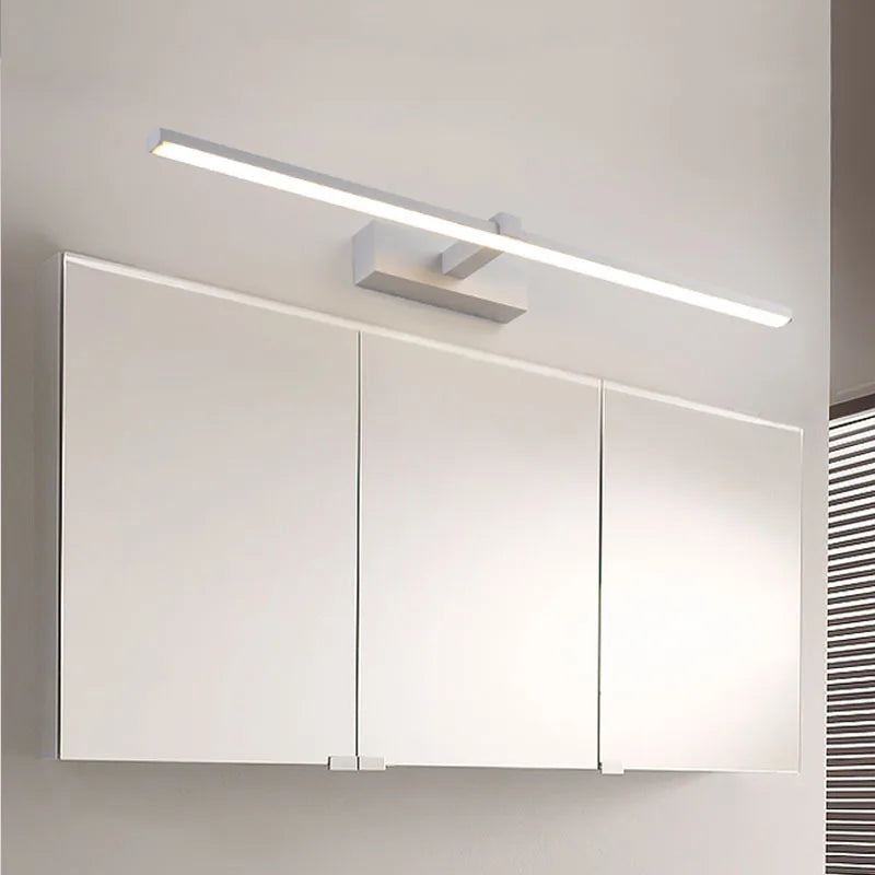 lampe murale moderne miroir led 100cm blanc noir minimaliste chambre cuisine