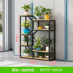 étagère modulaire métal bois industriel plantes d'intérieur pots fleurs blanc
