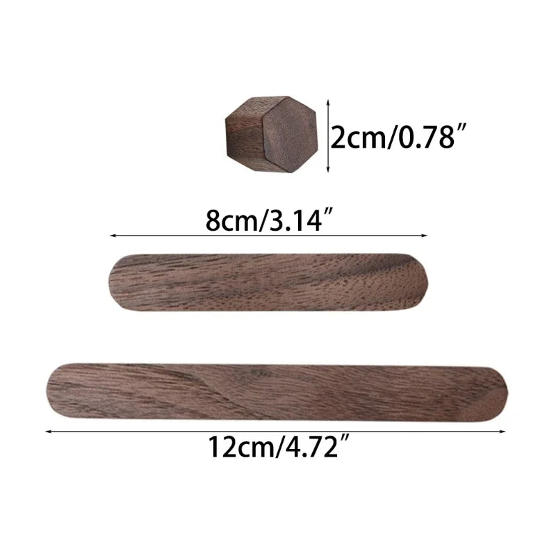clips magnétiques bois naturel minimaliste moderne marron clair foncé 2cm 8cm 12cm