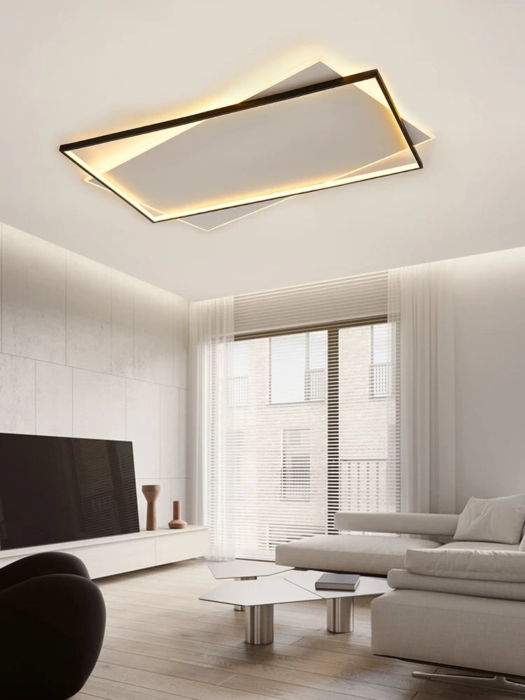 plafonnier led moderne blanc noir empilable cuisine salon chambre coucher