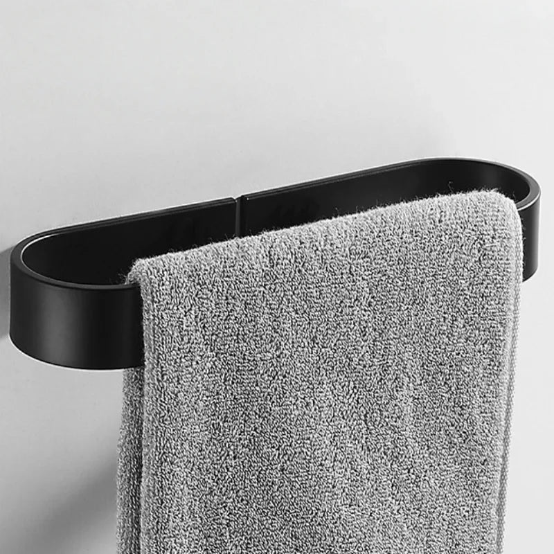 porte serviettes mural blanc noir gris aluminium moderne lisse autonome simple fixations