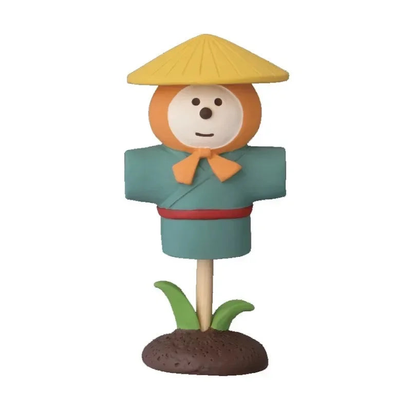 figurines décoratives animaux mignons motifs japonais multicolores artisanat stylé transparents opaques