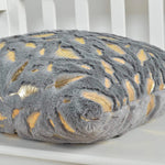 housses coussin plumes dorées fourrure moderne beige bleu rouge gris rose 43x43cm polyester respectueux