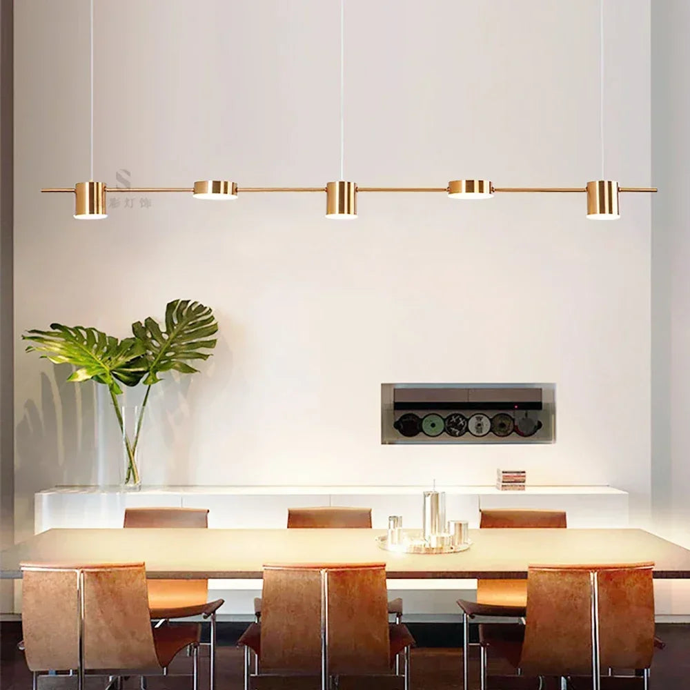 luminaire suspension led moderne rond noir or salon cuisine chambre