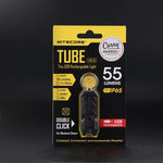 lampe torche rechargeable led noire compacte résistante chocs câble usb orange vert bleu
