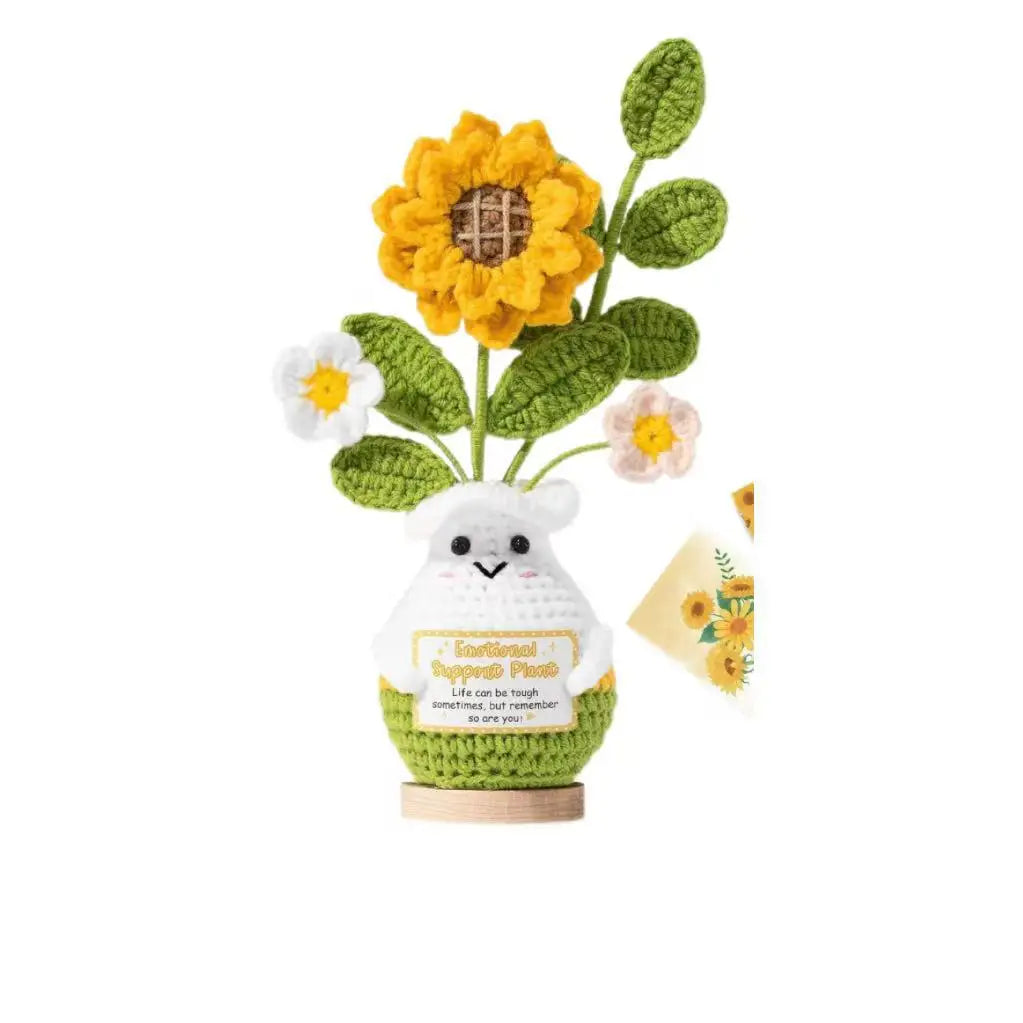 fleurs crochet vert rose jaune créatives support bois decoration maison