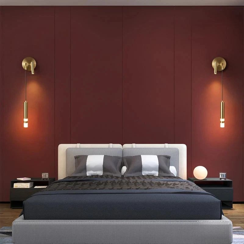 lampe murale moderne or noir éclairage chambre coucher salle manger led fixations simples