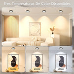 lampe led ronde noire ultra mince moderne montage surface cuisine salon éclairage intérieur