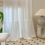 rideau blanc transparent uni moderne fenêtre tulle polyester hospitalière eyelets