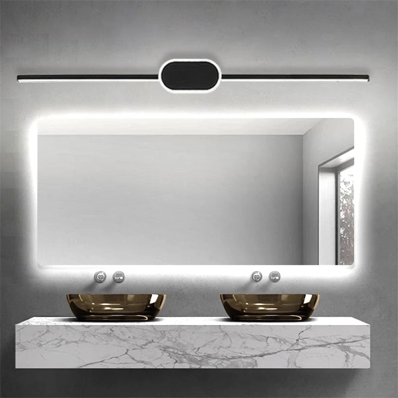 Détail de l'applique murale LED avec finitions dorées