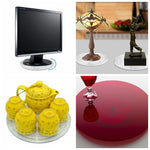 support pot transparent rotatif base ronde lazy susan plastique acrylique moderne fixations bijoux décoration