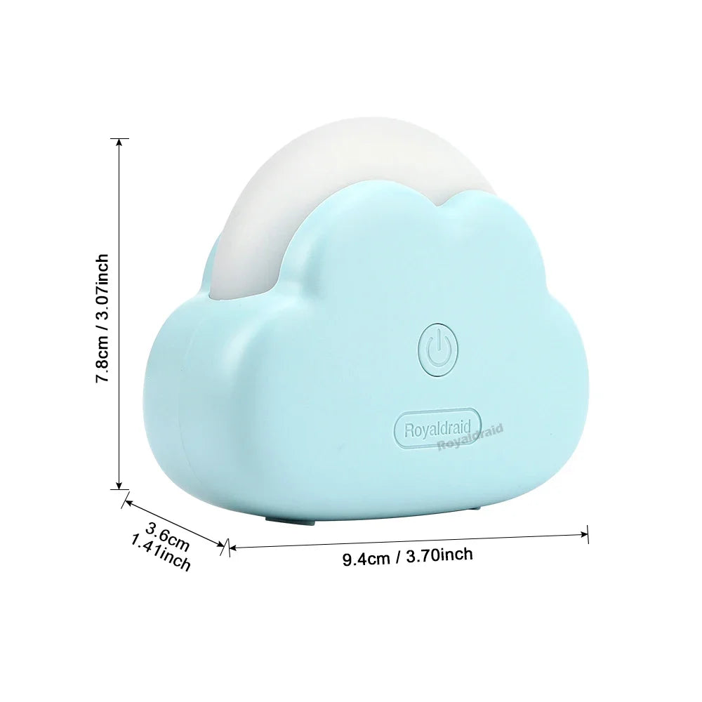 lampe nuit nuage blanche bleu rechargeable usb moderne minimaliste