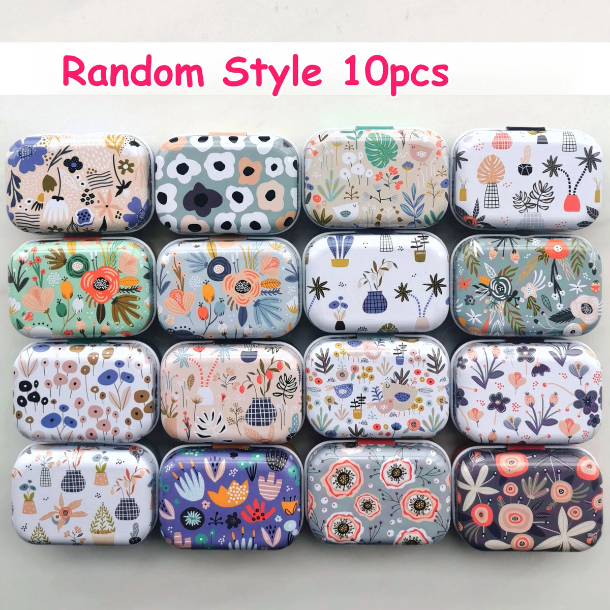 boîtes métal vintage fleur multicolores rangement bijoux emballage cadeau mariage respectueux environnement