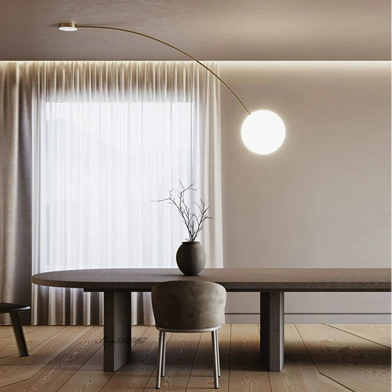 lampe poser moderne dorée lampe verre blanc sphérique éclairage chambre salon minimaliste led adaptable