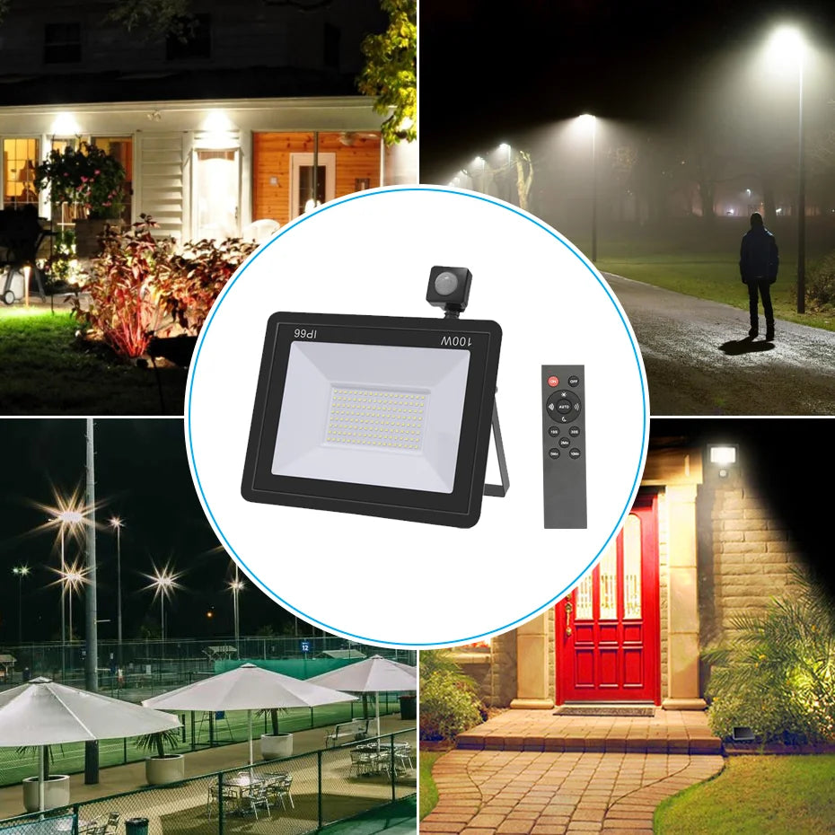 projecteur led moderne 220v 10w 20w 30w 50w 100w étanche noir remote control