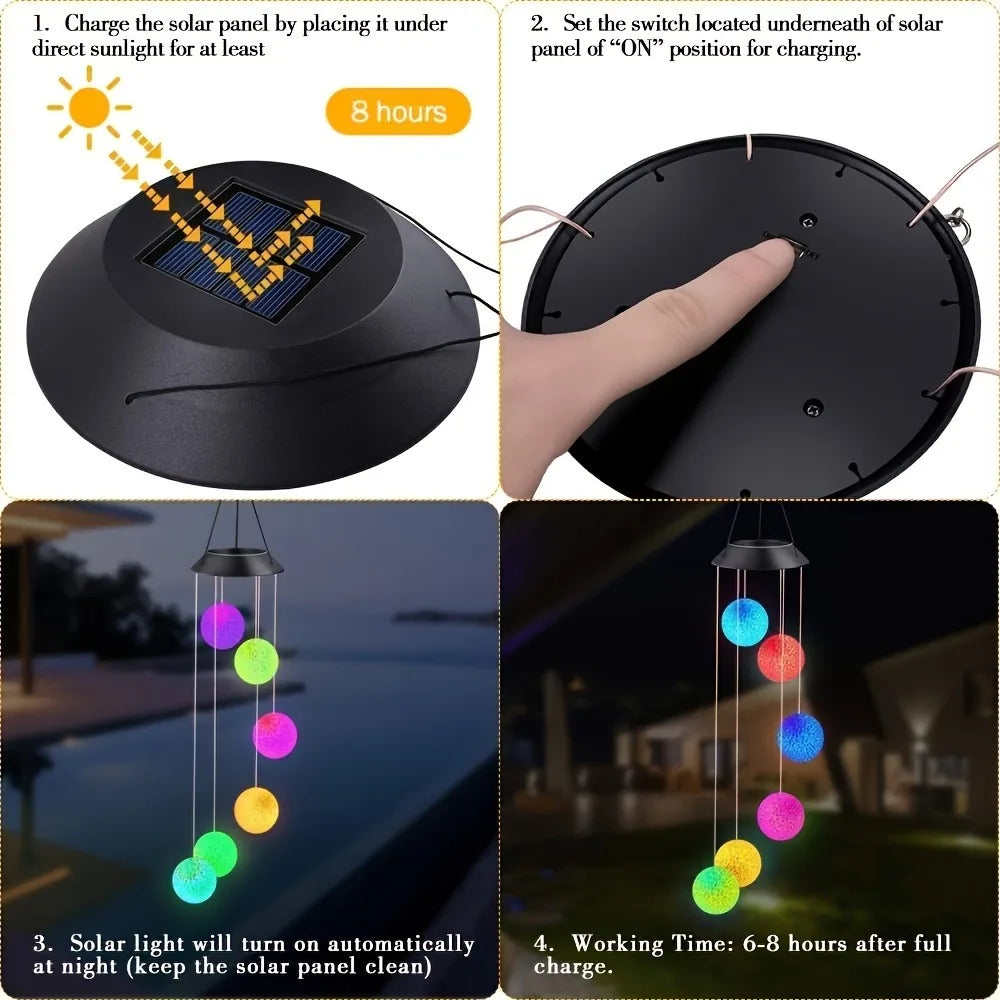 lampe solaire vent papillons oiseaux couleur changeante moderne décorative auto arrêts extérieure translucide