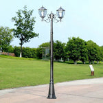 lampe rue solaire led doré noir élégante vintage ip65 durable industrielleextérieur