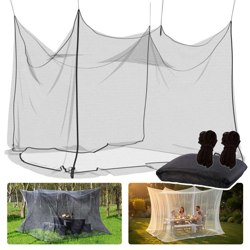 filet anti moustiques portable noir blanc maille fine extérieur camping voyage transparent moderne