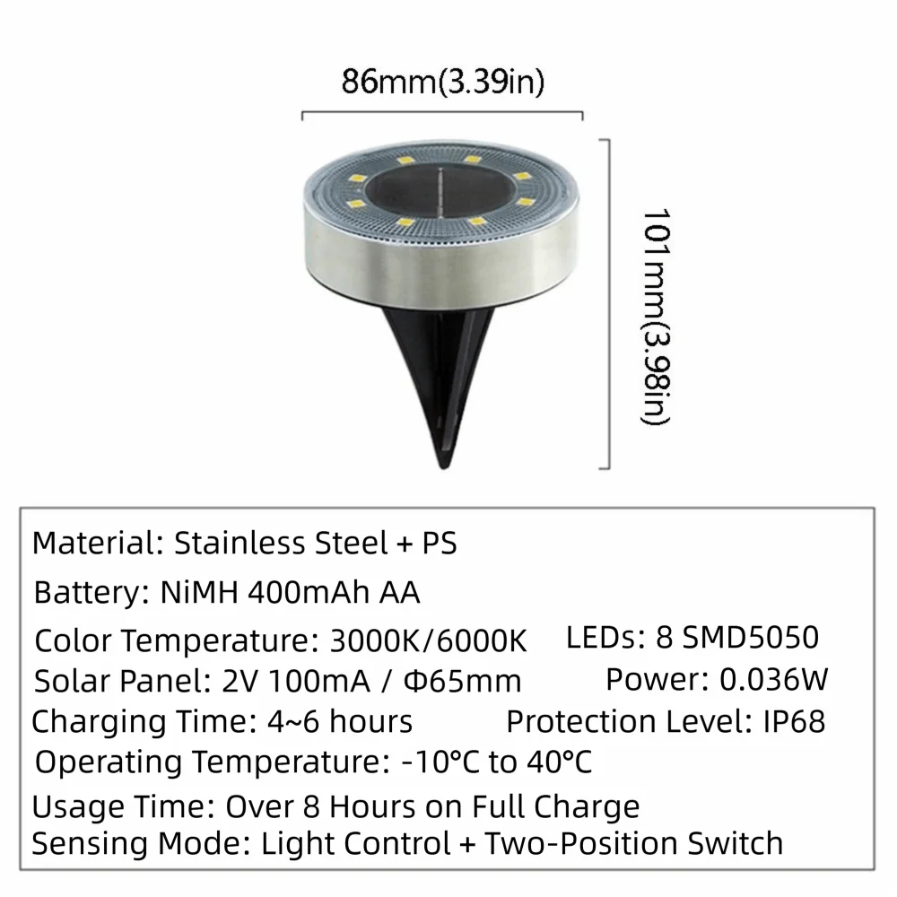 lampe solaire extérieure moderne led argentée noire automatique jardin chemin