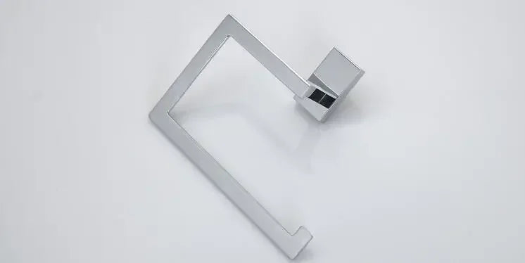 porte serviettes mural moderne argenté fixations murales minimaliste dimensions 156x208mm inoxydable