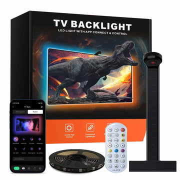 bande led rgbic 5m couleur noire télécommande application synchronisation moderne clips