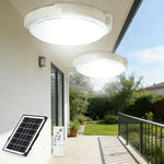 lampe solaire led ip65 moderne blanc autonome bouton poussoir panneau solaire télécommandeextérieur