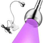 lampe led uv noir argent flexible dimmable brightness moderne pinces usb alimentée