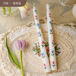 bougies parfumées aromathérapie cire soja fleurs classiques romantiques variées couleurs blanc rose bleu violet