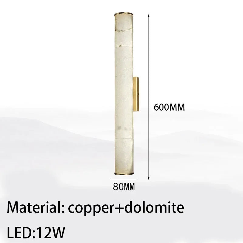 lampe murale moderne marbre blanc doré fixée mur câble électrique opaque chinois chambre coucher