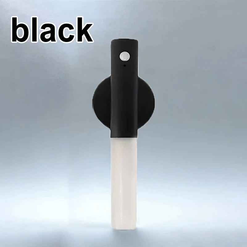 lampe murale détecteur mouvement rechargeable usb led moderne blanc noir bois