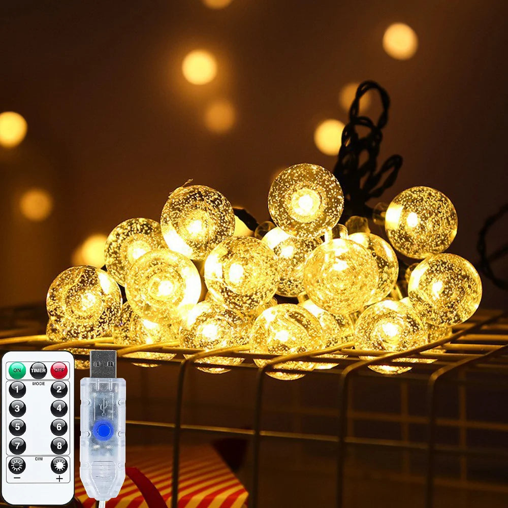 guirlande lumineuse multicolore moderne étanche ip65 modes contrôle distant led translucides