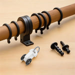 rouleaux rideau glissants blanc noir moderne tringle rideaux doubles roues