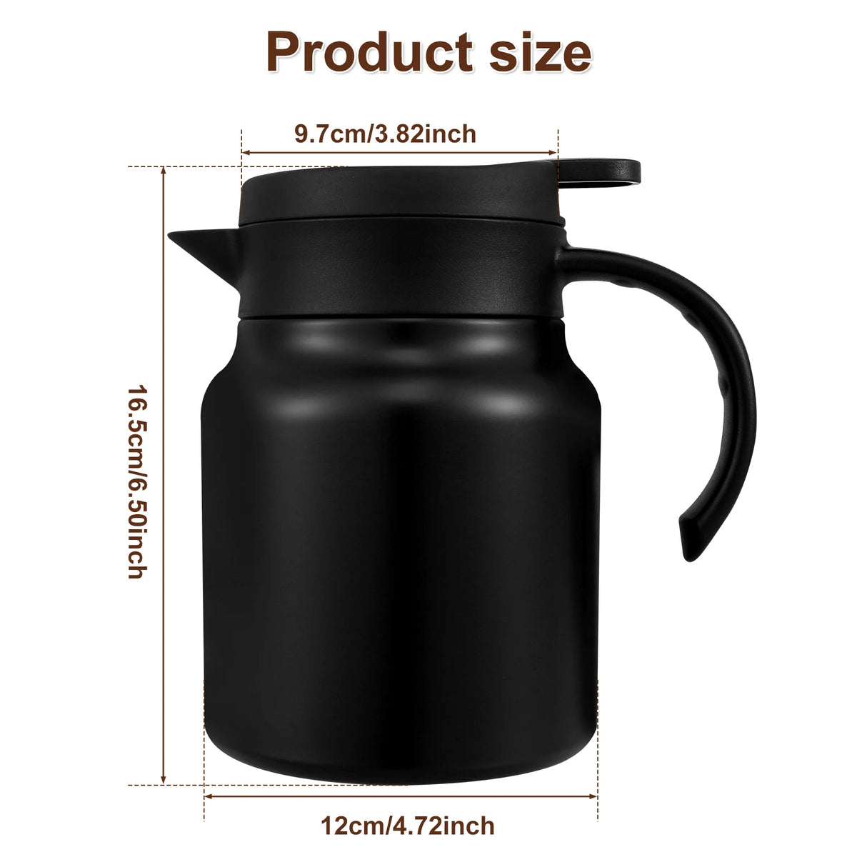 théière thermique acier inoxydable fleurs vintage poignée bois tasse assiette plateau