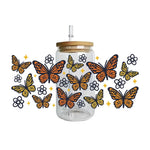 autocollants papillons fleurs tasse imperméable adhésif floral transparent amerique bricolage