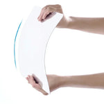 miroir acrylique moderne autoadhésif forme ovale rectangle argenté decoration salle bain salon