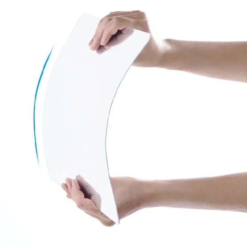 miroir acrylique moderne autoadhésif forme ovale rectangle argenté decoration salle bain salon
