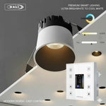 Spot LED moderne blanc noir 75mm 249lm 2700k 6500k DALI dimmable(touch) aluminium