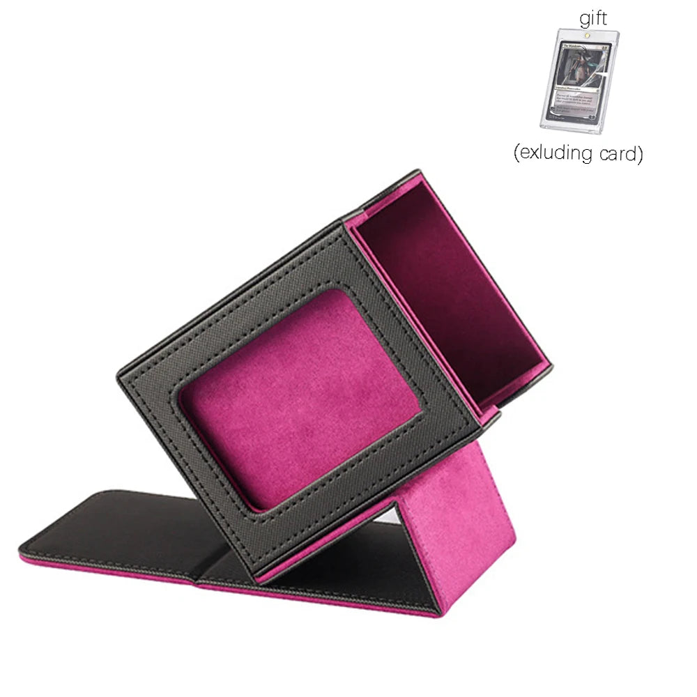 boîte cartes cuir moderne noir rose respectueux environnement rechargeable organisateur jeux