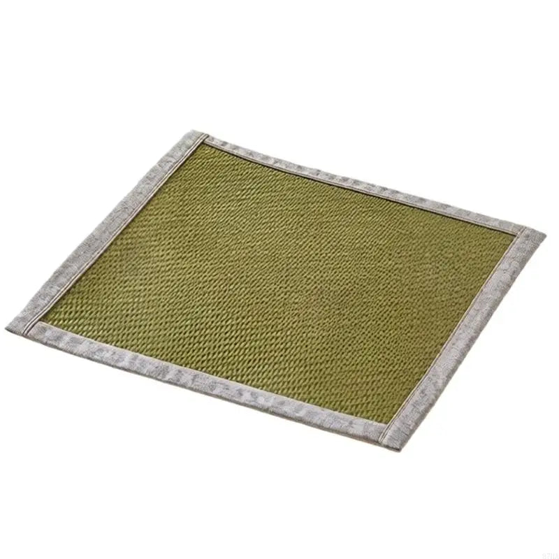 coussin chaise tissé bambou vert olive marron clair moderne 45x45cm 50x50cm mousse pu